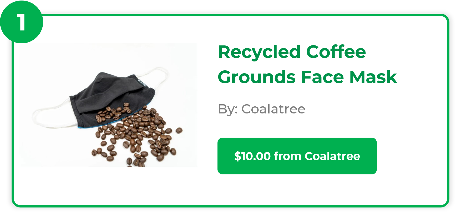 Recycled Coffee Grounds Face Mask - Coalatree