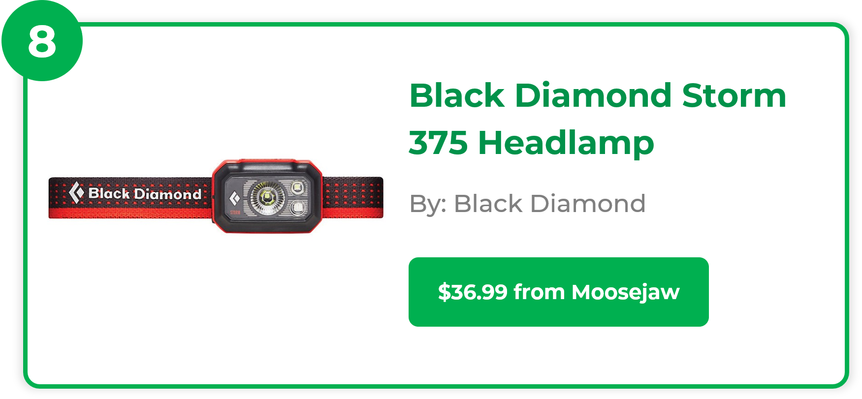 Black Diamond Storm 375 Headlamp - Moosejaw