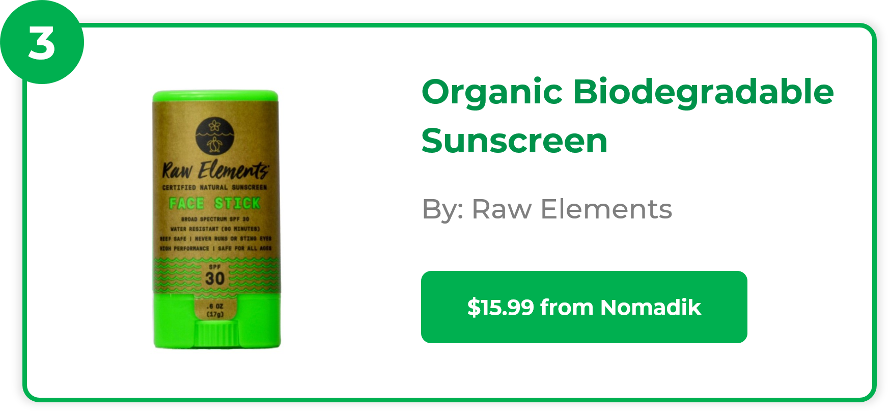 Organic Biodegradable Sunscreen - Raw Elements