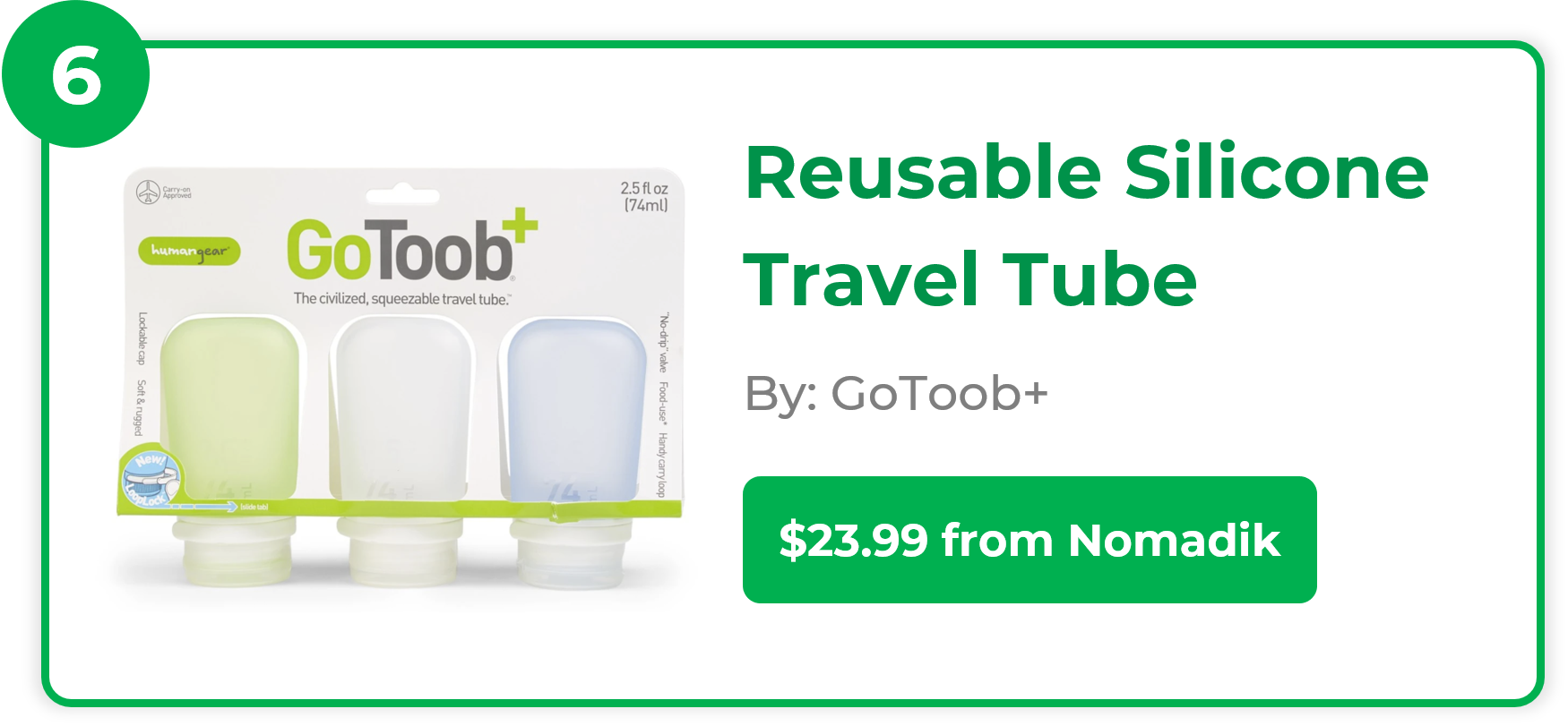 Reusable Silicone Travel Tube - GoToob+