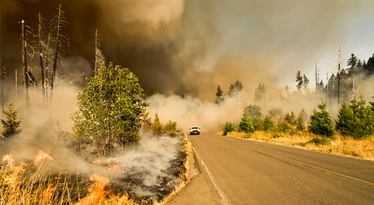 Harder to control wildfires are one effect of climate change